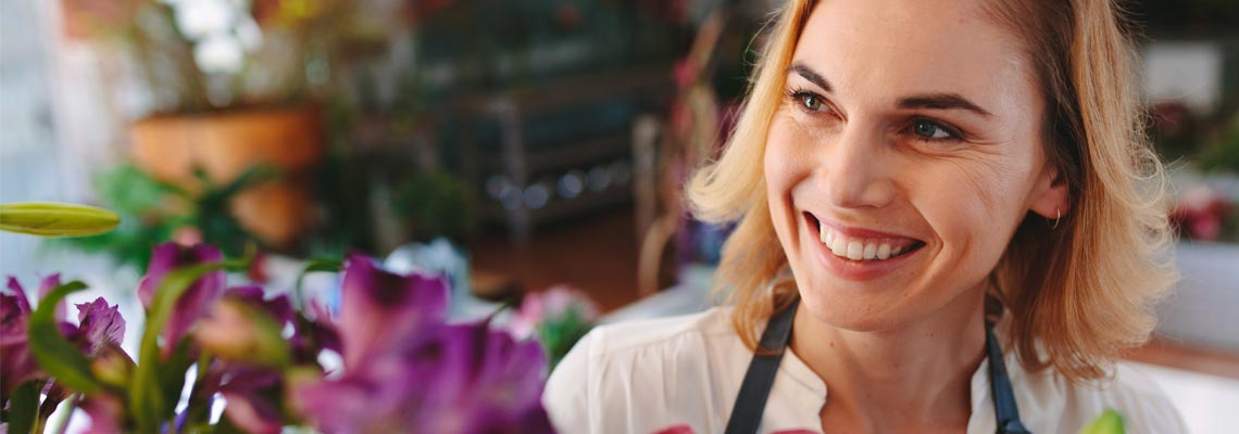 smiling florist
