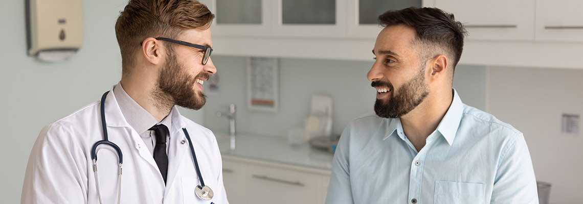Doctor and patient at a medical screening
