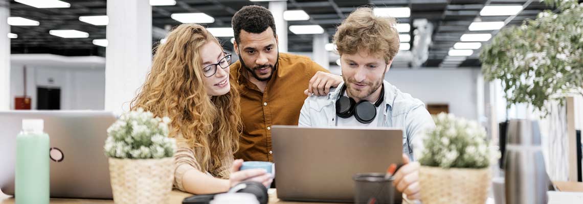 Young people in the office
